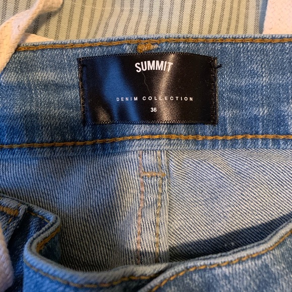 Summit UK Thrashed Denim Paint Blue Jeans - Picture 4 of 4
